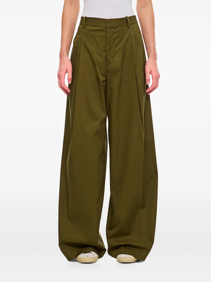 Pleated Wide-Leg Trousers