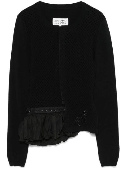 Pointelle-Knit Cardigan