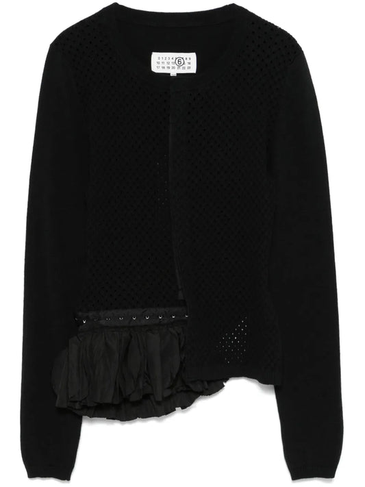 Pointelle-Knit Cardigan