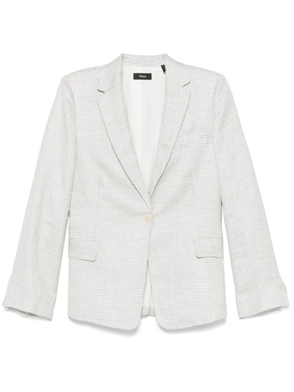Houndstooth-Pattern Blazer