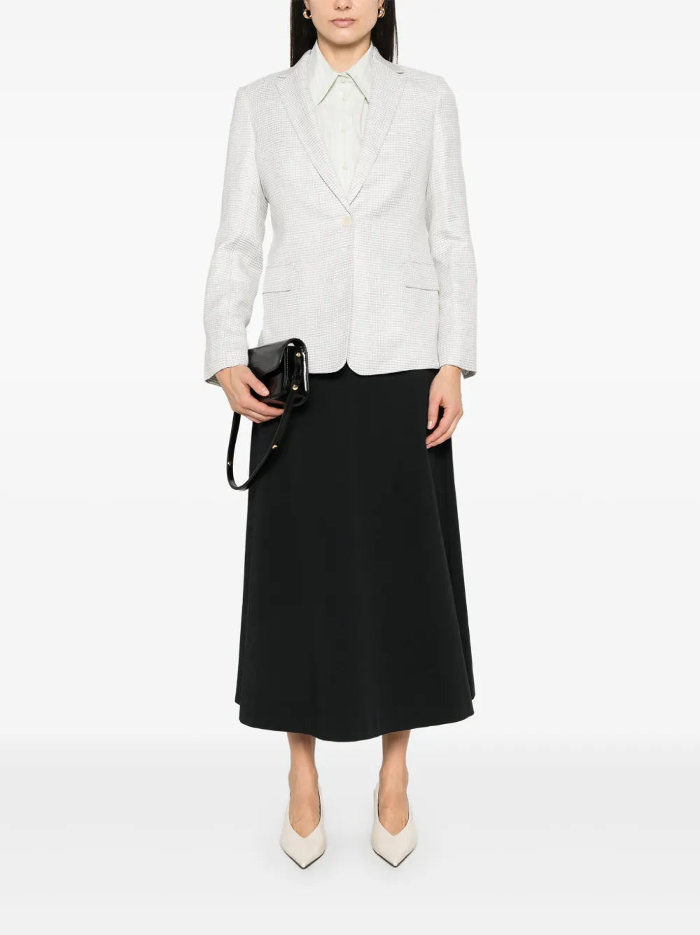 Houndstooth-Pattern Blazer
