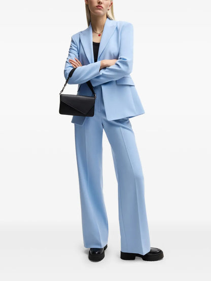 High-Waisted Flared Trousers