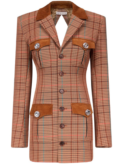 Open-Back Blazer Dress