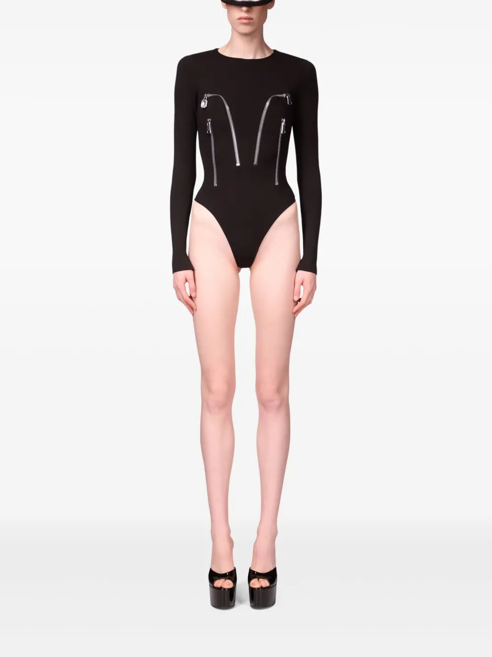 Long Sleeve Zipper-Detailed Bodysuit