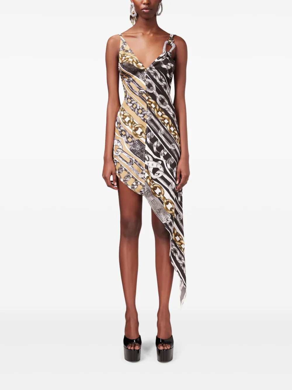 Chain Link-Print Dress