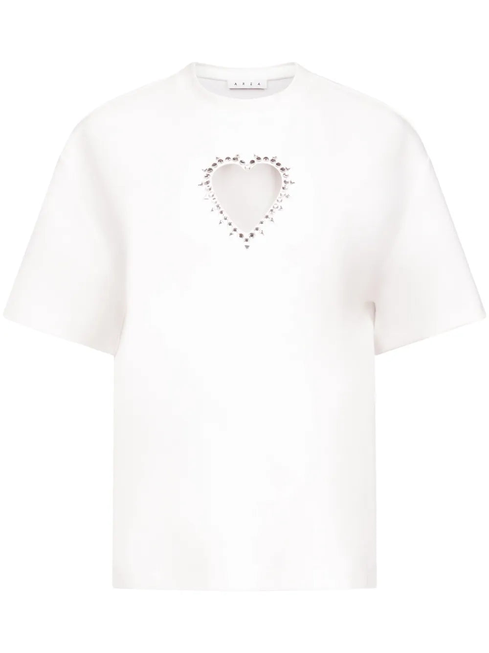 Crystal-Embellished Cut-Out T-Shirt
