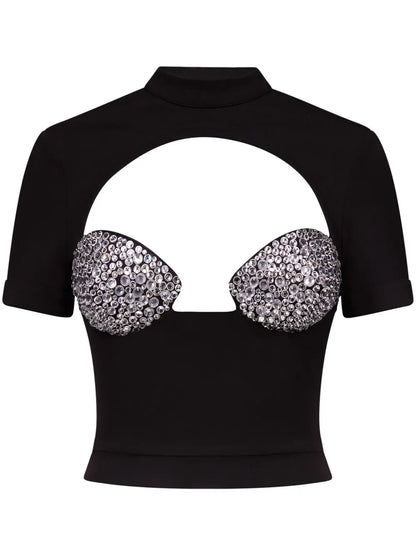 Crystal-Embellished T-Shirt