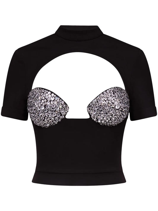 Crystal-Embellished T-Shirt