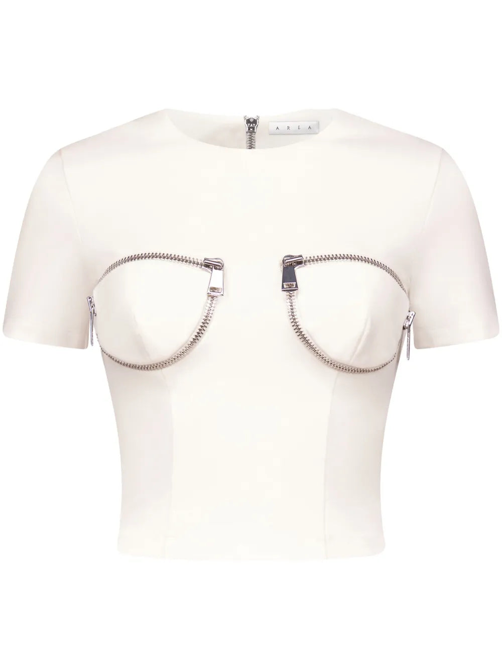 Zipper Bustier Cup T-Shirt