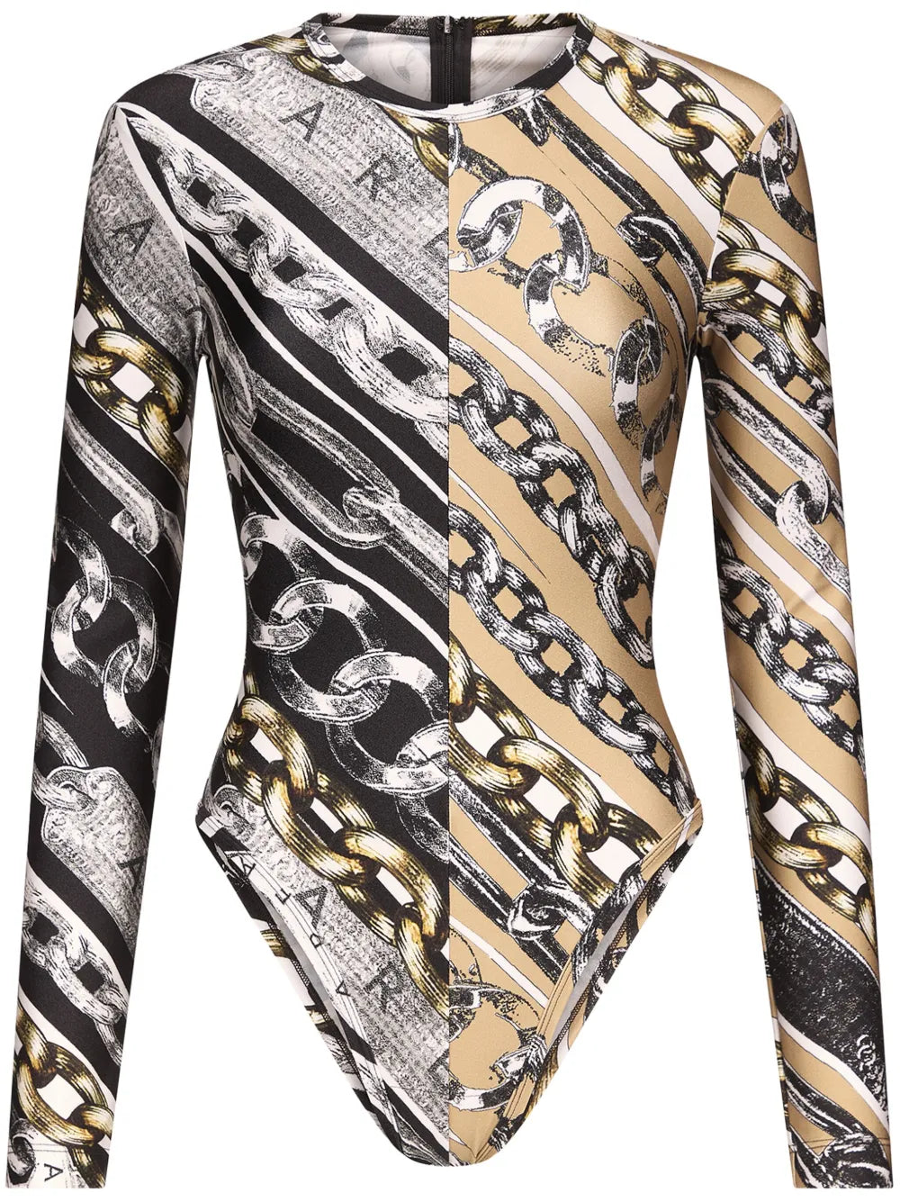 Chain Link-Print Bodysuit