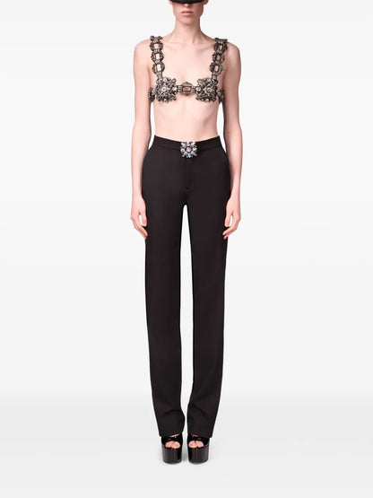 Crystal Brooch Trousers
