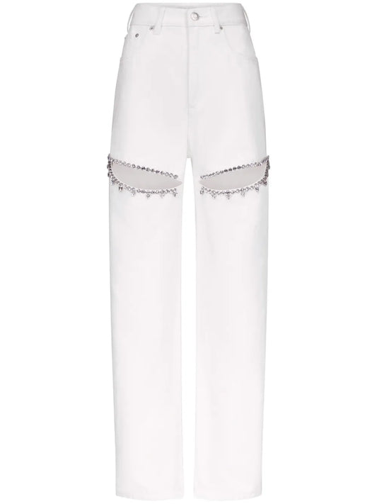 Crystal-Embellished Jeans