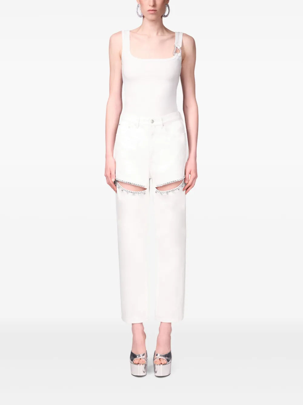 Crystal-Embellished Jeans