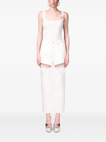 Crystal-Embellished Jeans