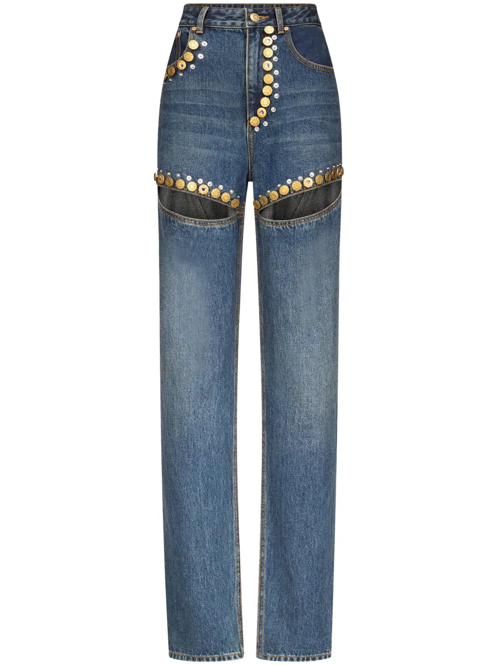 Crystal Button Jeans