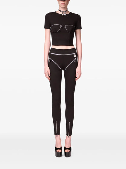 Zipper Brief Leggins