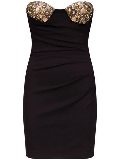 Crysta-Embellished Minidress