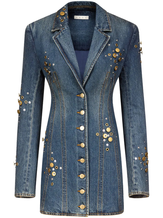 Button-Embellished Dress