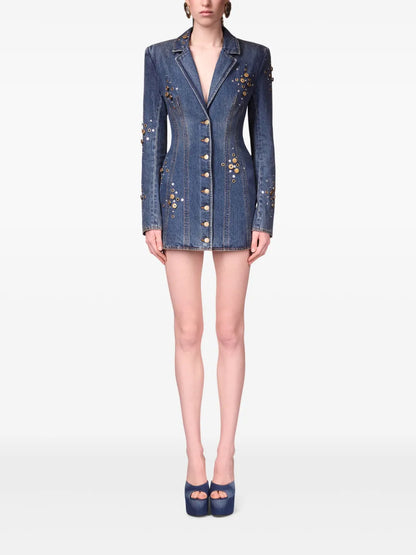 Button-Embellished Dress