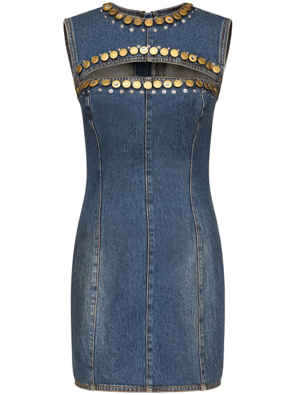 Button-Embellished Minidress