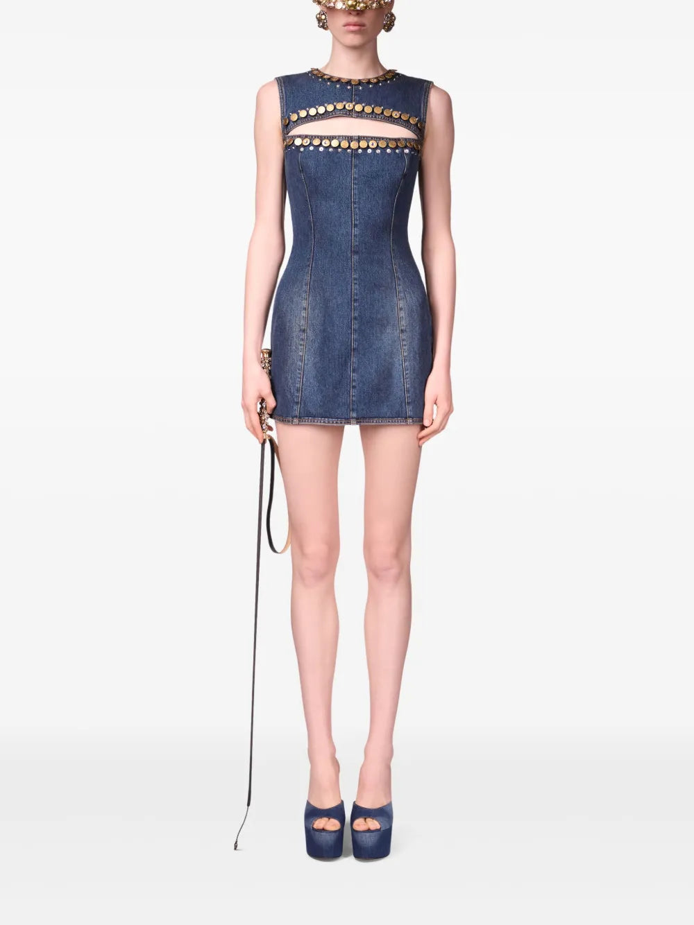 Button-Embellished Minidress