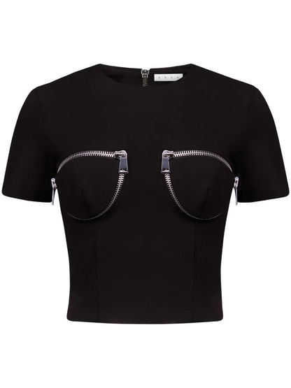 Zip-Detail T-Shirt
