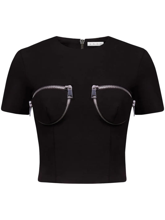 Zip-Detail T-Shirt