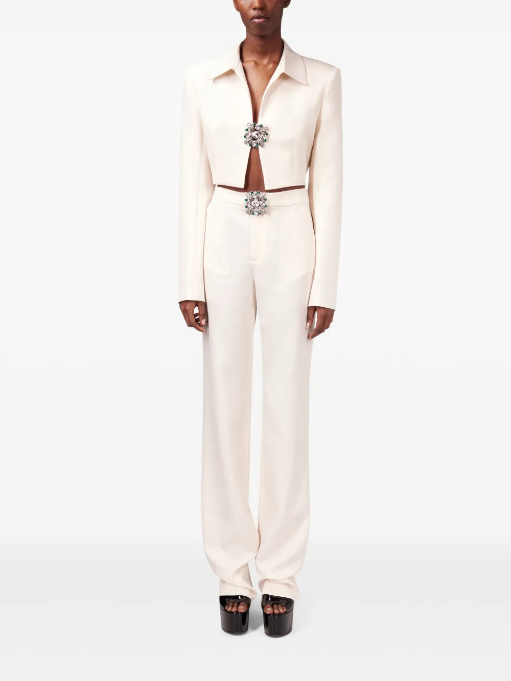 Crystal Brooch Trousers