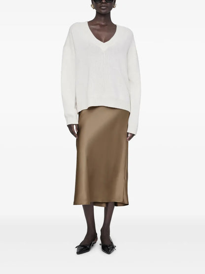 Bar Silk Midi Skirt
