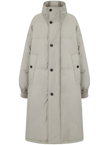 Detachable-Hood Puffer Coat