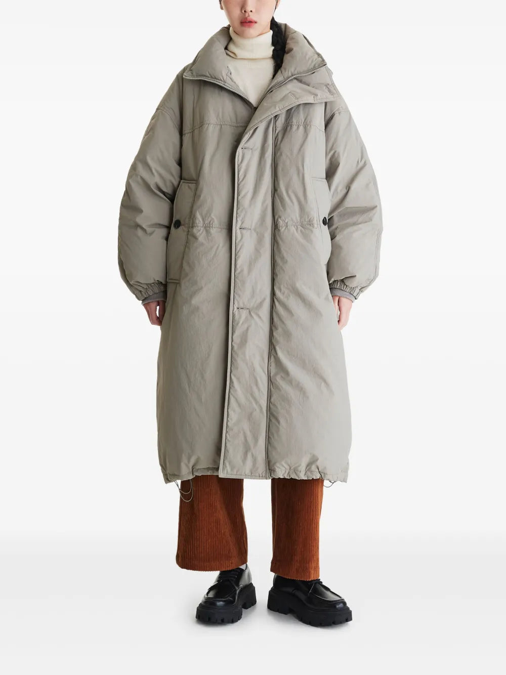 Detachable-Hood Puffer Coat
