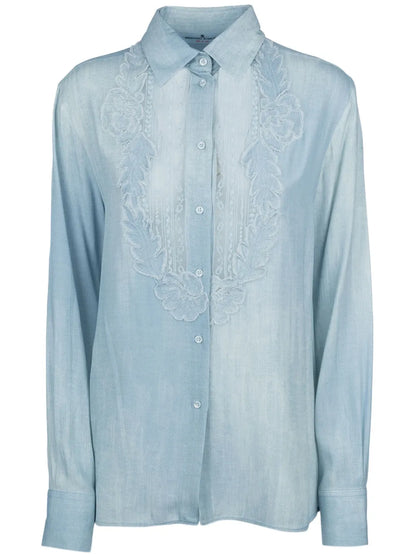 Floral Appliqué Shirt