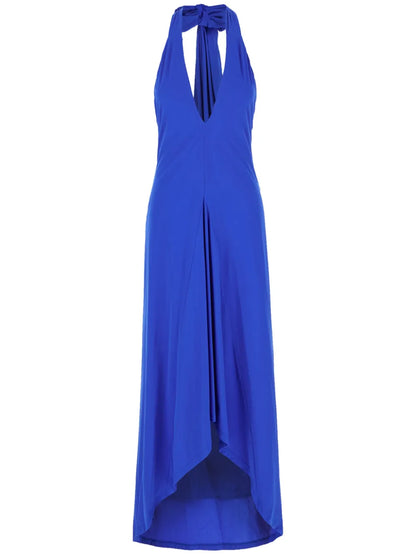 Draped-Detail Maxi Dress