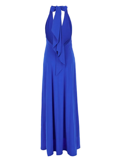Draped-Detail Maxi Dress
