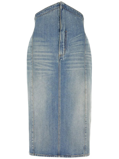 Denim Midi Skirt