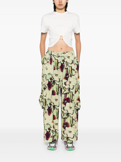 Watercolor Floral Cargo Pant