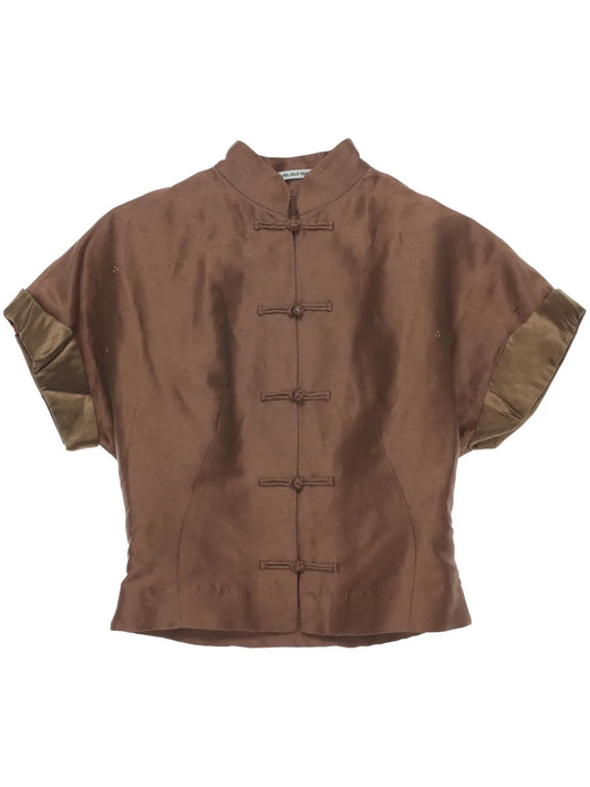 Stand-Up Collar Blouse