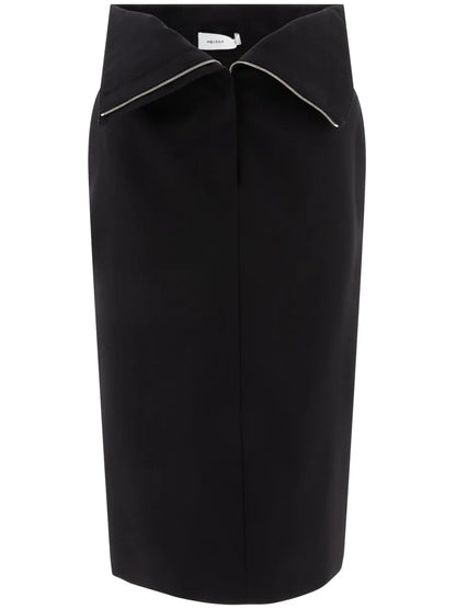 Folded-Edge Midi Skirt