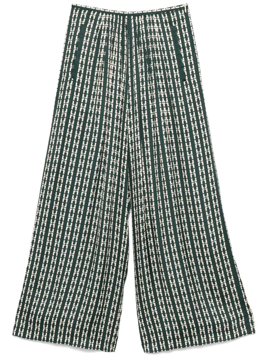 Geometric-Print Trousers