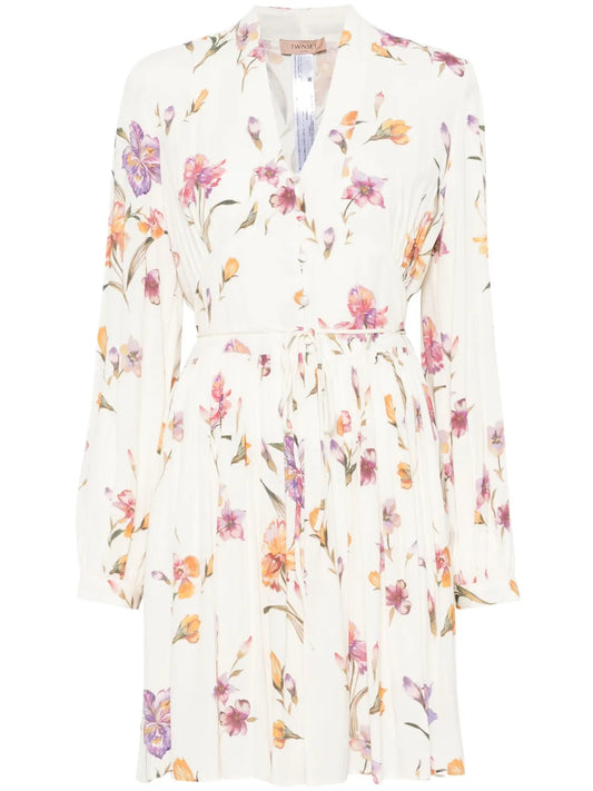 Floral-Print Mini Dress