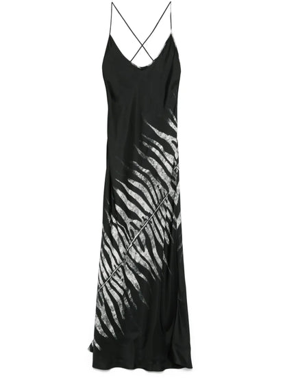 Tigress-Print Maxi Dress