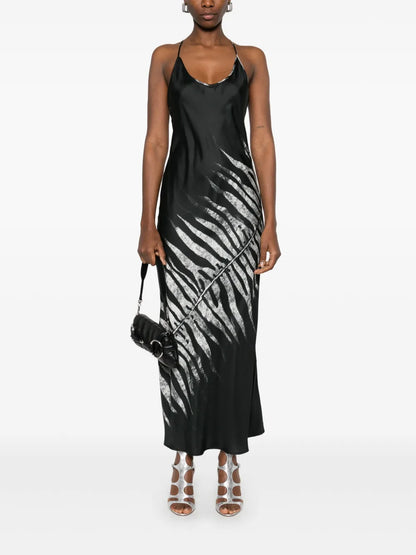 Tigress-Print Maxi Dress