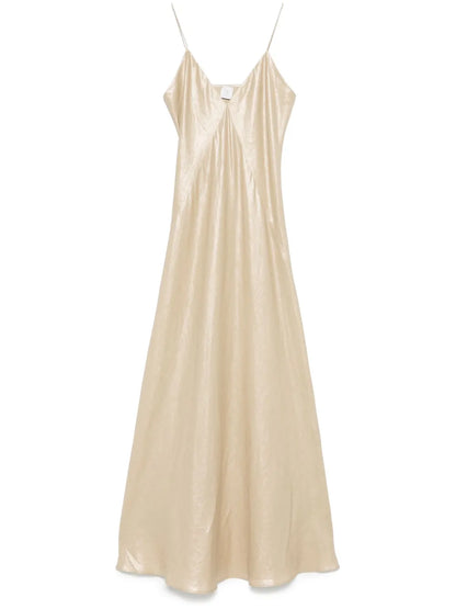 Slub-Texture Midi Dress