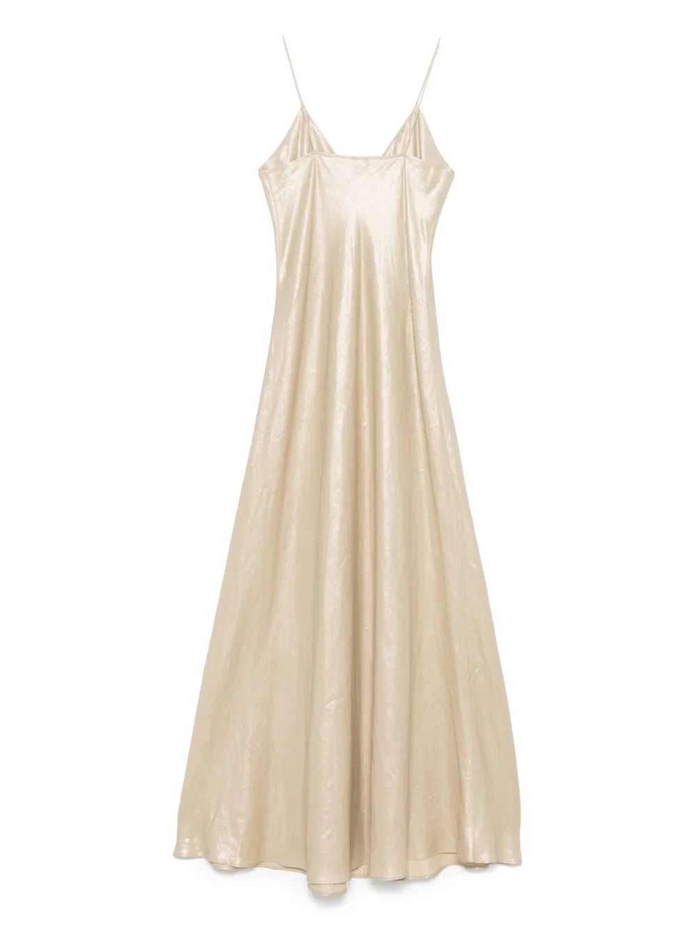 Slub-Texture Midi Dress