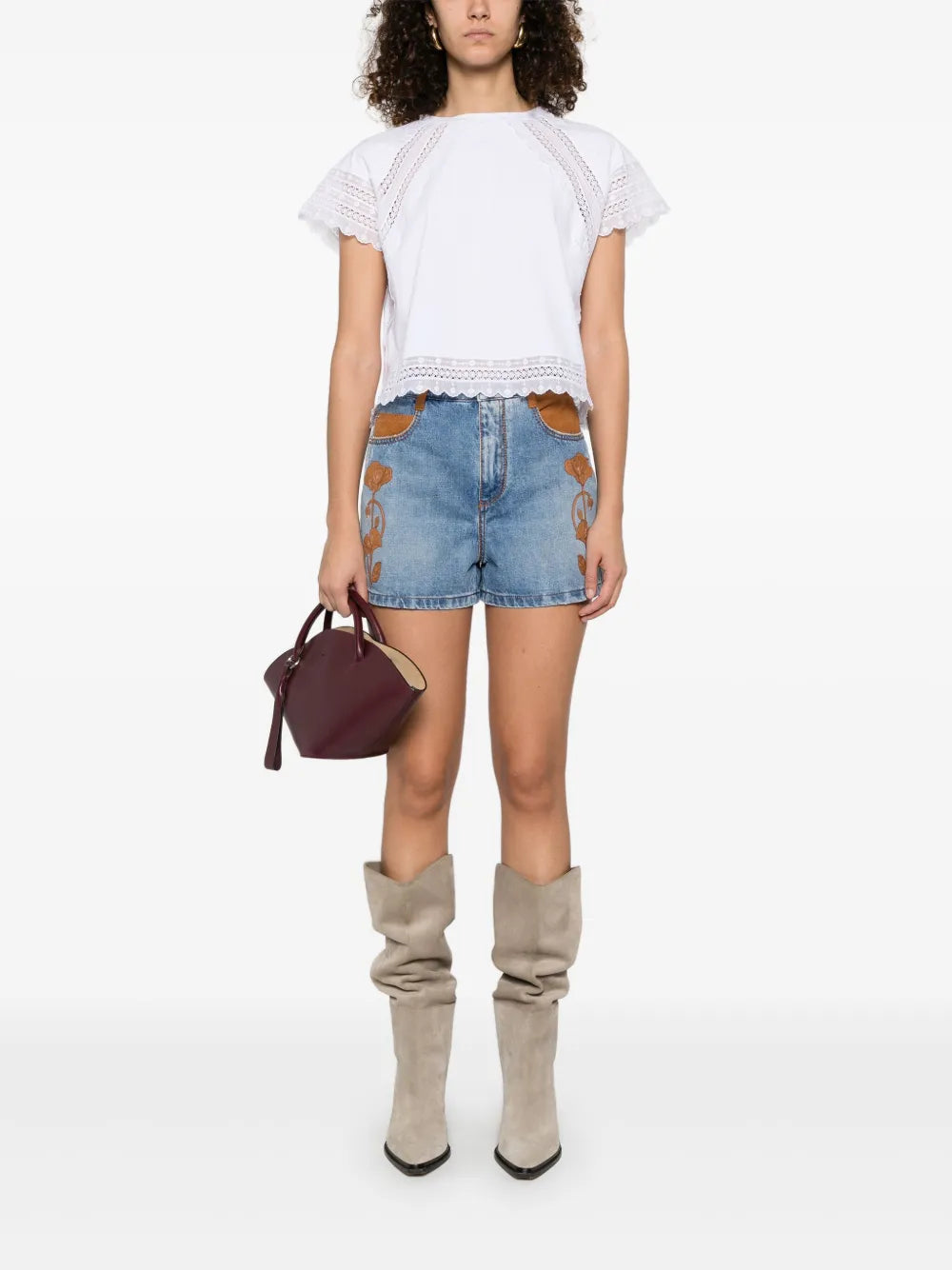 Lace-Trim T-Shirt