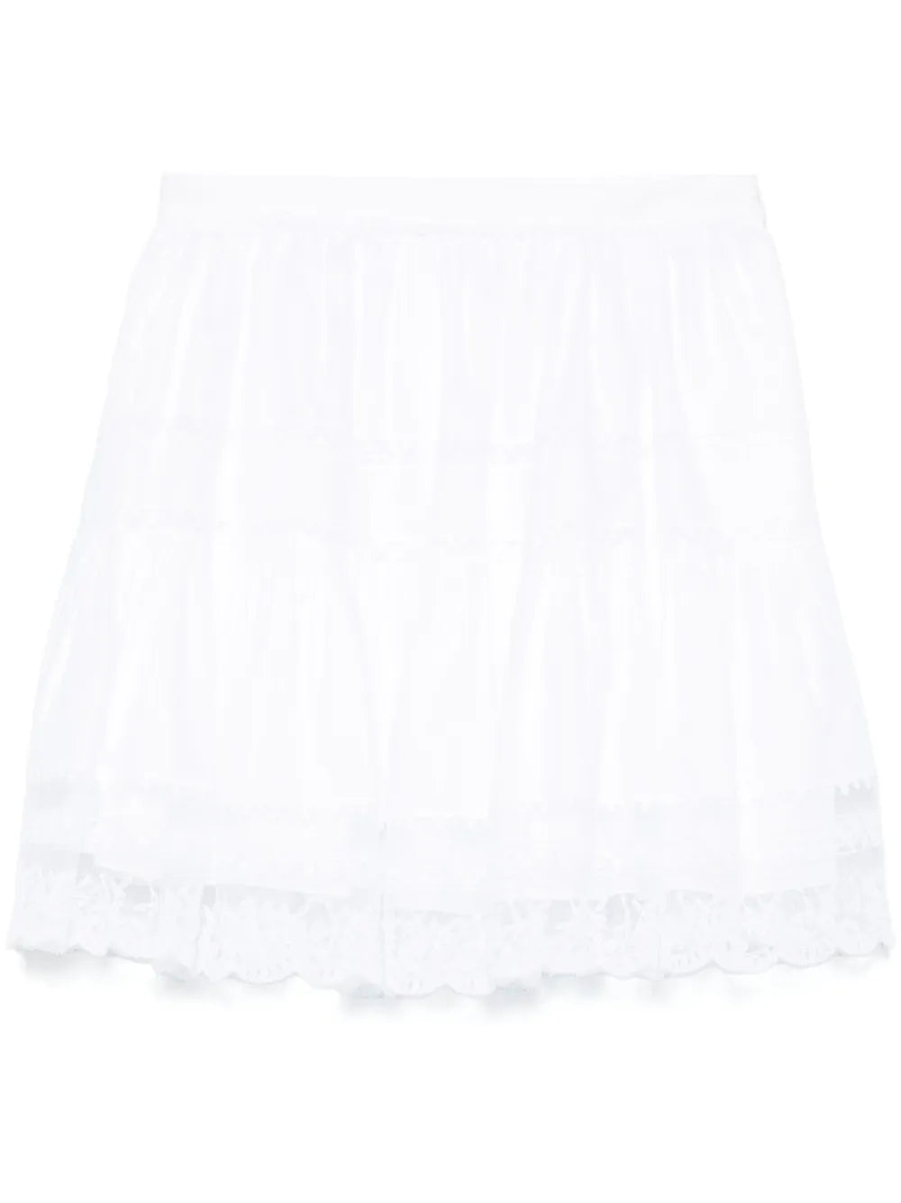 Lace-Detailed Mini Skirt