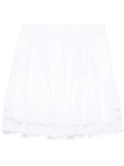 Lace-Detailed Mini Skirt