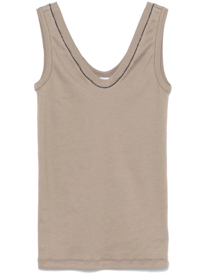 Monili-Chain Detailed Tank Top