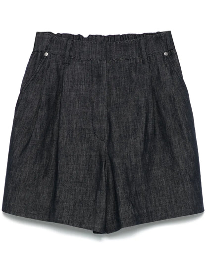Pleat-Detail Shorts