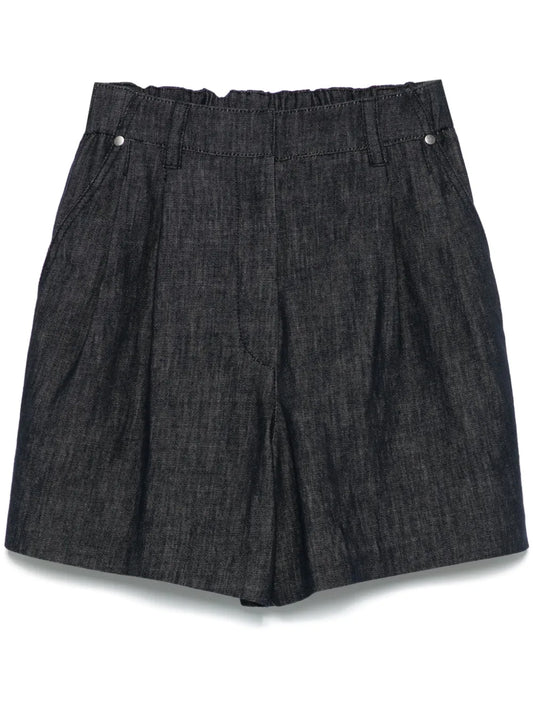 Pleat-Detail Shorts